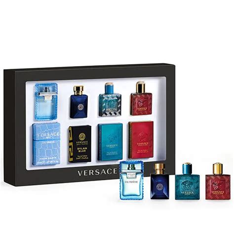 versace miniatures collection men|versace men's trio miniature set.